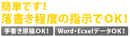 簡単です!落書き程度の指示でOK!